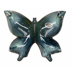 Dryden Butterfly Pottery Turquoise Ashtray Hot Springs National Park USA